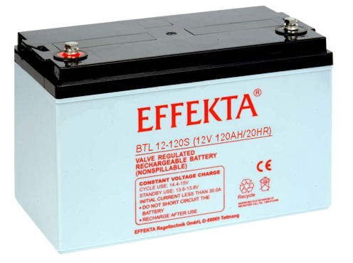 EFFEKTA BTL 12-120L 12V 120Ah AGM Versorgungsbatterie - ACCU-24