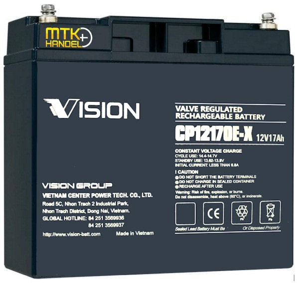 VISION CP12170E / 12V 17Ah